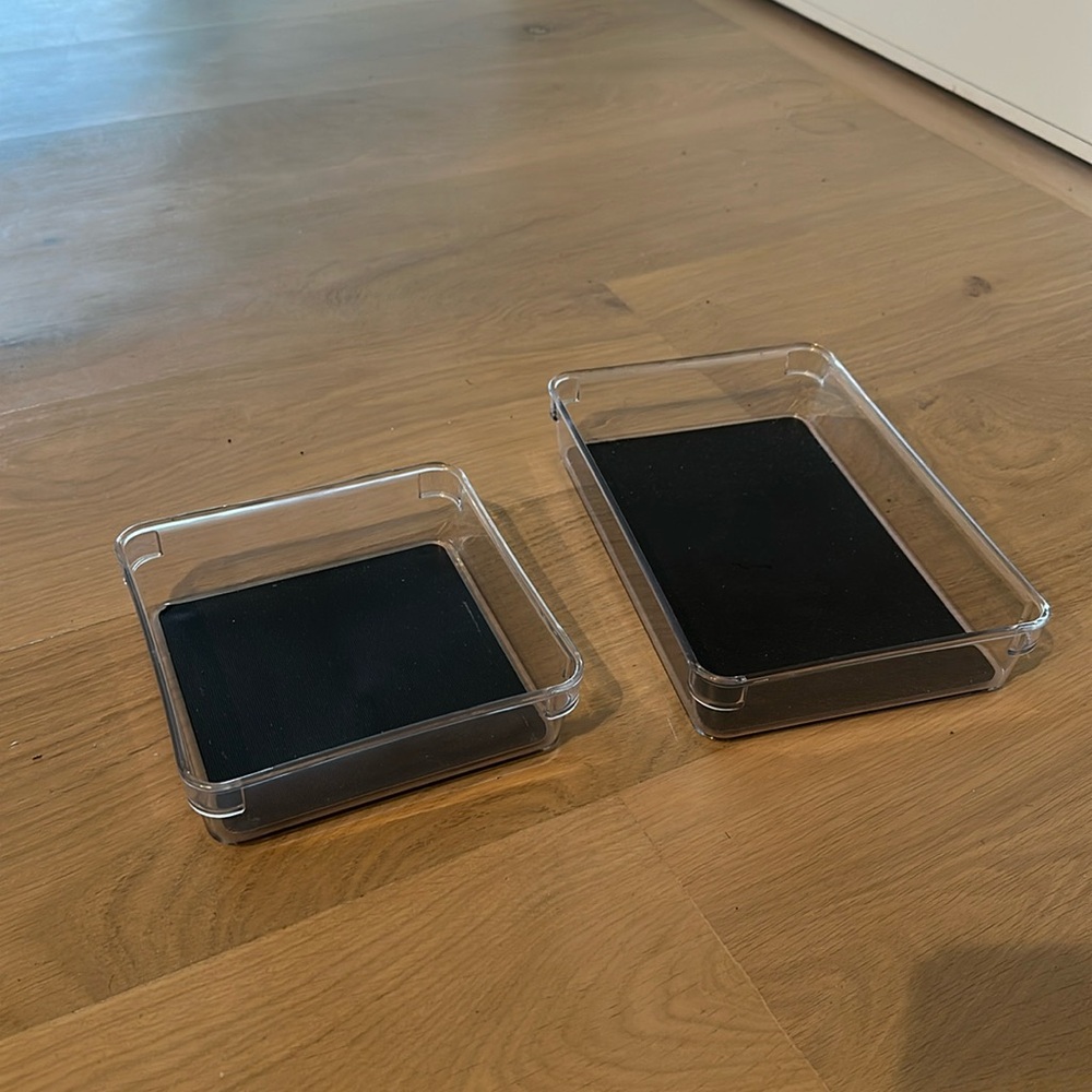 Clear drawer organizers